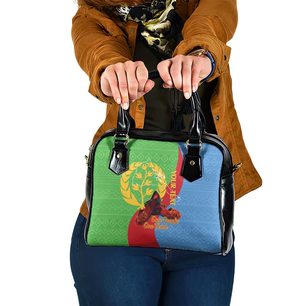 Personalised Eritrea Independence Day Shoulder Handbag Shida Shoes One People One Heart LT14