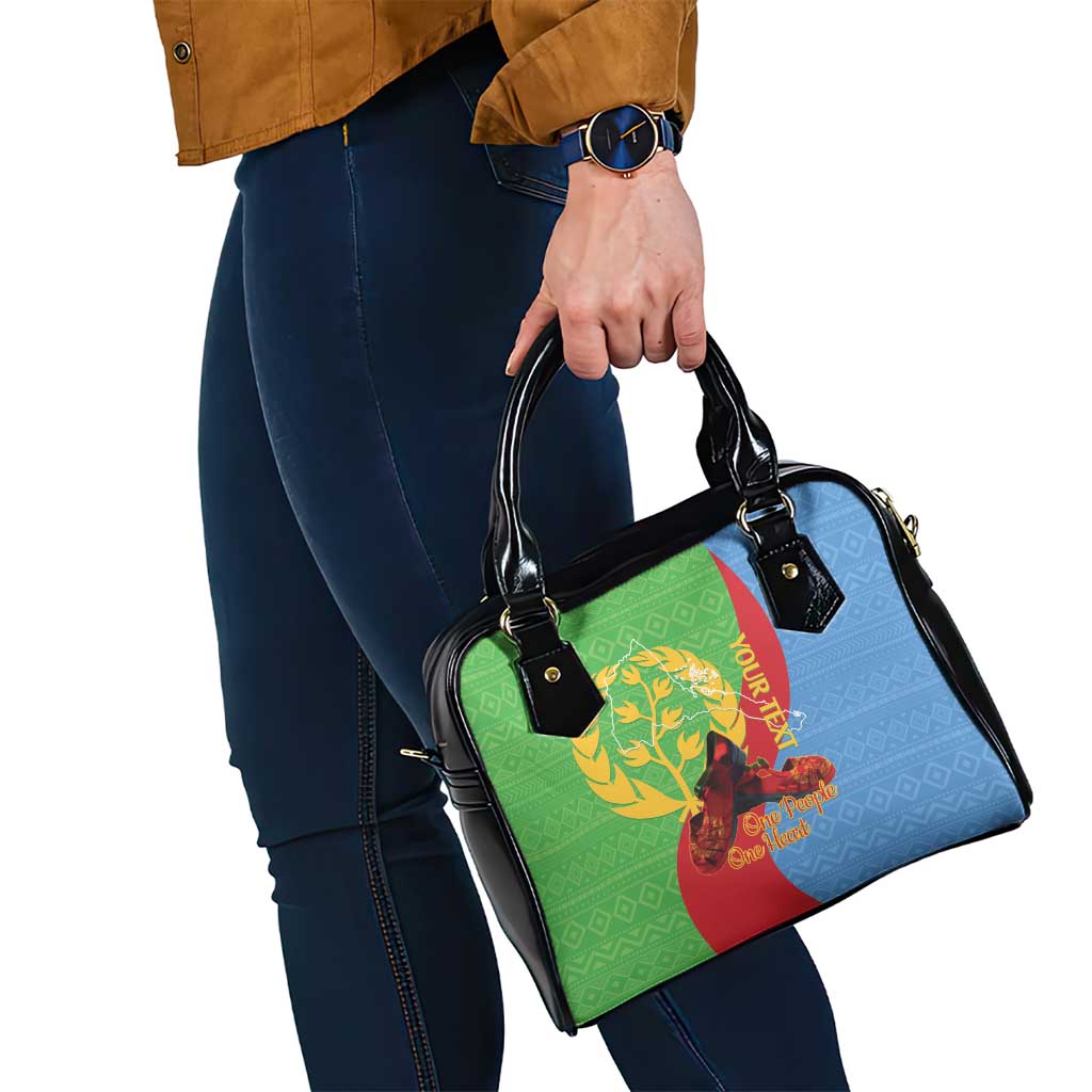 Personalised Eritrea Independence Day Shoulder Handbag Shida Shoes One People One Heart LT14