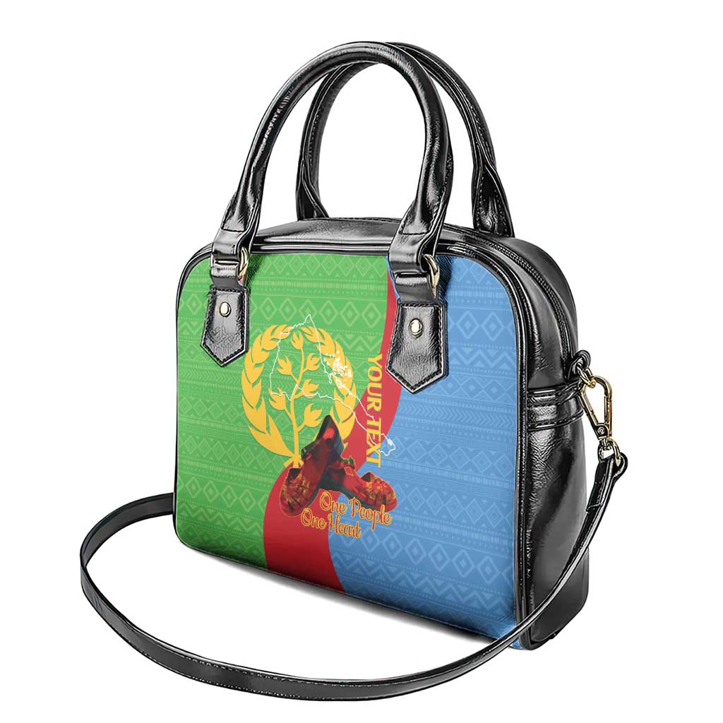 Personalised Eritrea Independence Day Shoulder Handbag Shida Shoes One People One Heart LT14