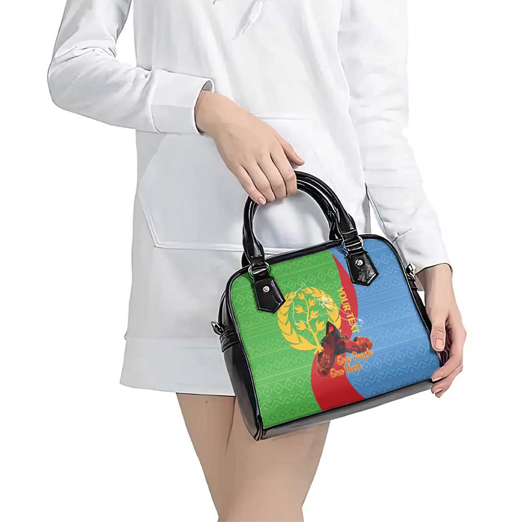 Personalised Eritrea Independence Day Shoulder Handbag Shida Shoes One People One Heart LT14
