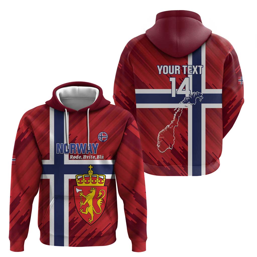 Custom Norway Football Hoodie Come On Kongeriket Norge LT14