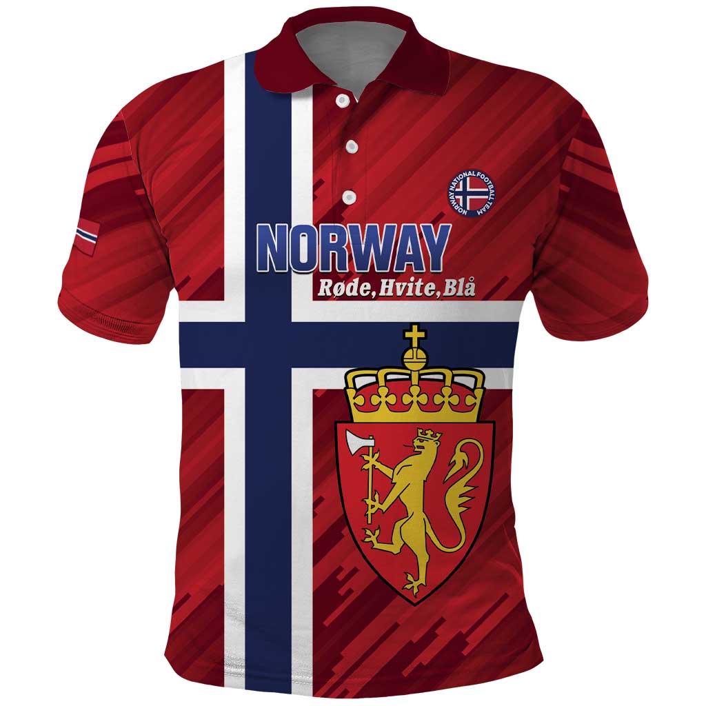 Custom Norway Football Polo Shirt Come On Kongeriket Norge LT14