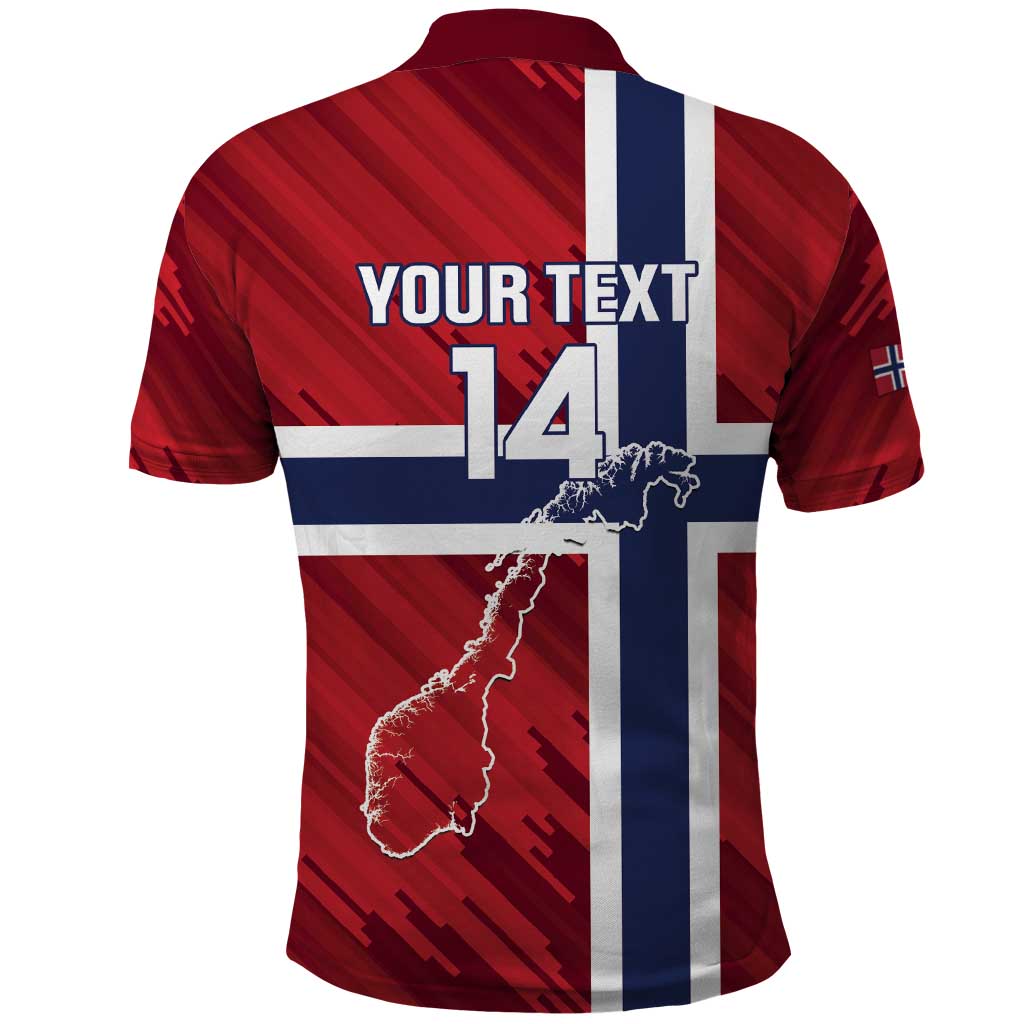 Custom Norway Football Polo Shirt Come On Kongeriket Norge LT14