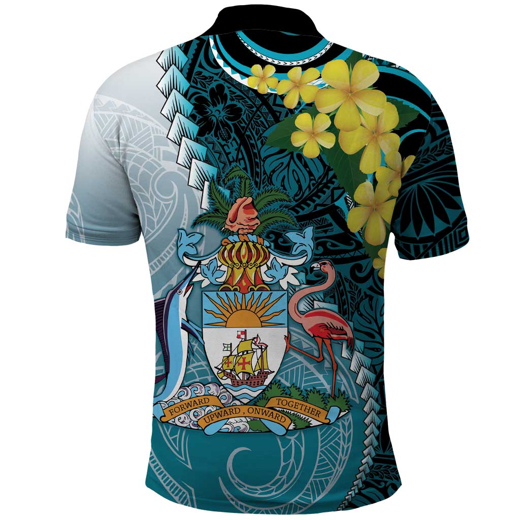 The Bahamas Polo Shirt Bahamian Buttercup Polynesian Pattern LT14