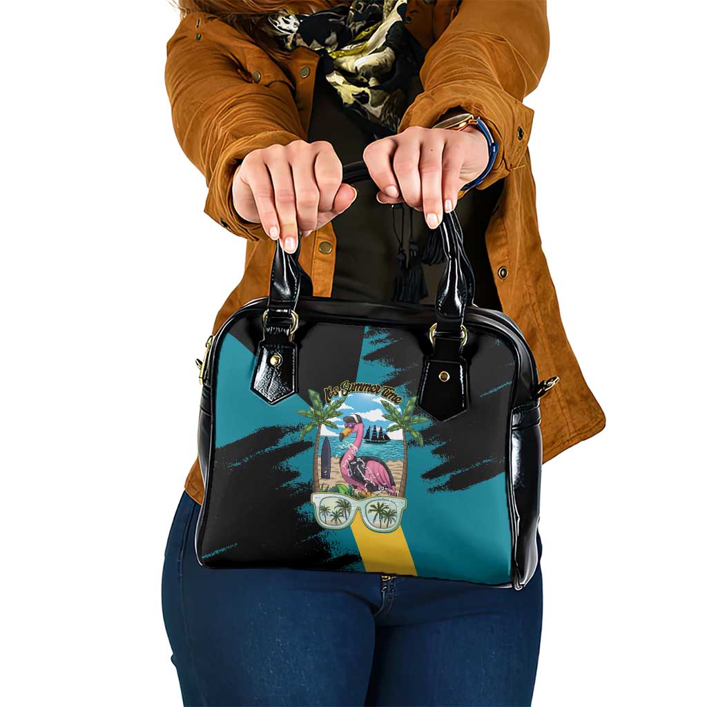 The Bahamas Flamingo Shoulder Handbag It's Summer Time LT14