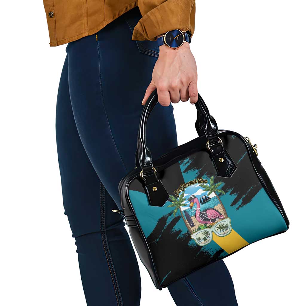 The Bahamas Flamingo Shoulder Handbag It's Summer Time LT14