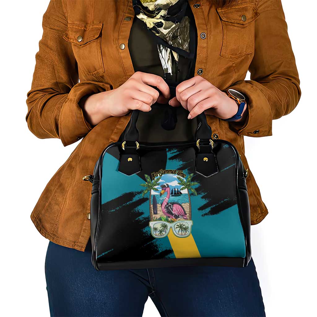 The Bahamas Flamingo Shoulder Handbag It's Summer Time LT14