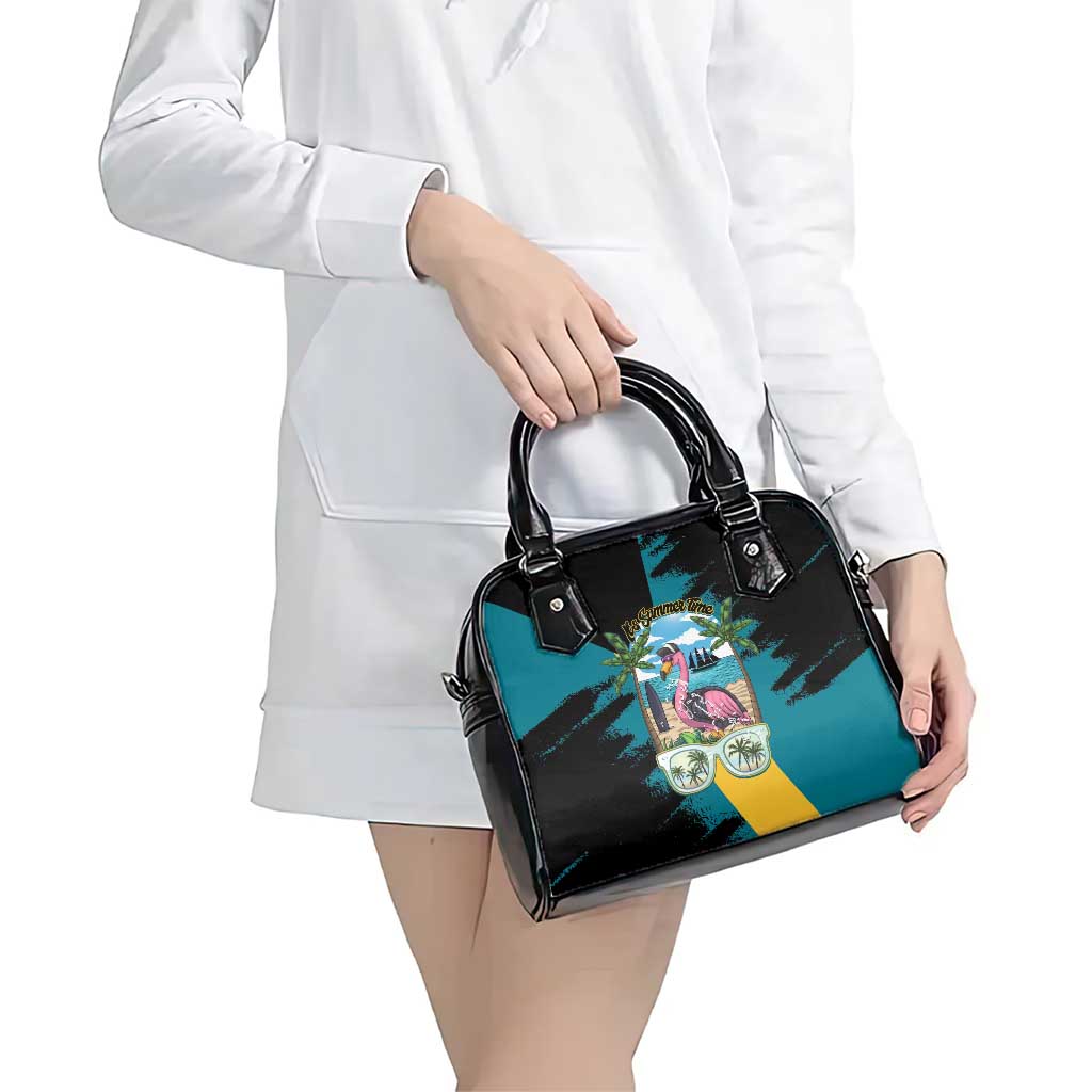 The Bahamas Flamingo Shoulder Handbag It's Summer Time LT14