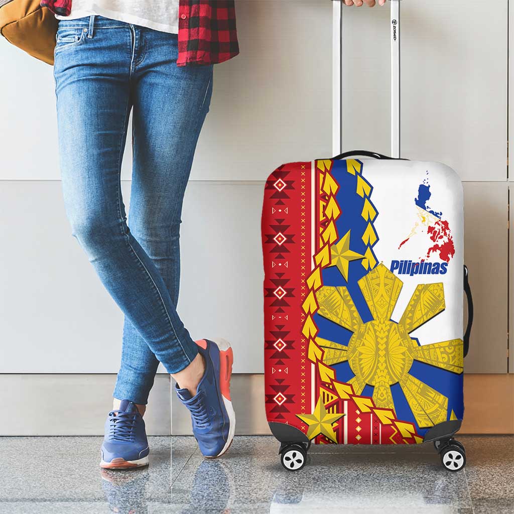 Philippines Independence Day Luggage Cover Pilipinas Sun Stars Igorot Pattern LT14