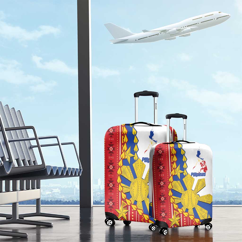 Philippines Independence Day Luggage Cover Pilipinas Sun Stars Igorot Pattern LT14