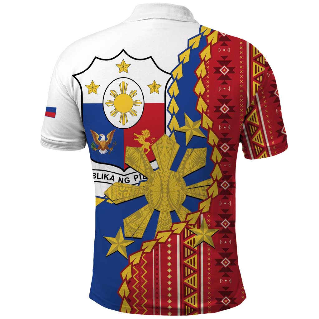 Philippines Independence Day Polo Shirt Pilipinas Sun Stars Igorot Pattern LT14