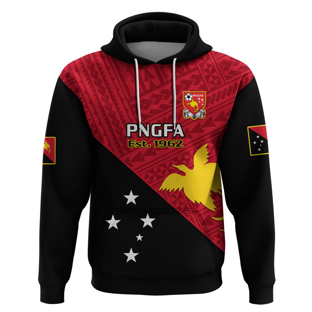 Papua New Guinea Football Hoodie Go PNG Polynesian Pattern Sporty Style LT14
