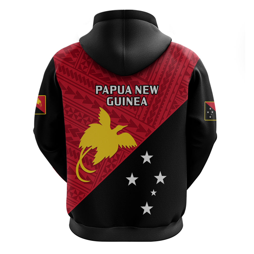 Papua New Guinea Football Hoodie Go PNG Polynesian Pattern Sporty Style LT14