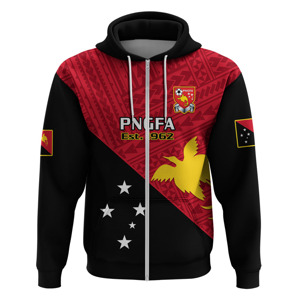 Papua New Guinea Football Hoodie Go PNG Polynesian Pattern Sporty Style LT14