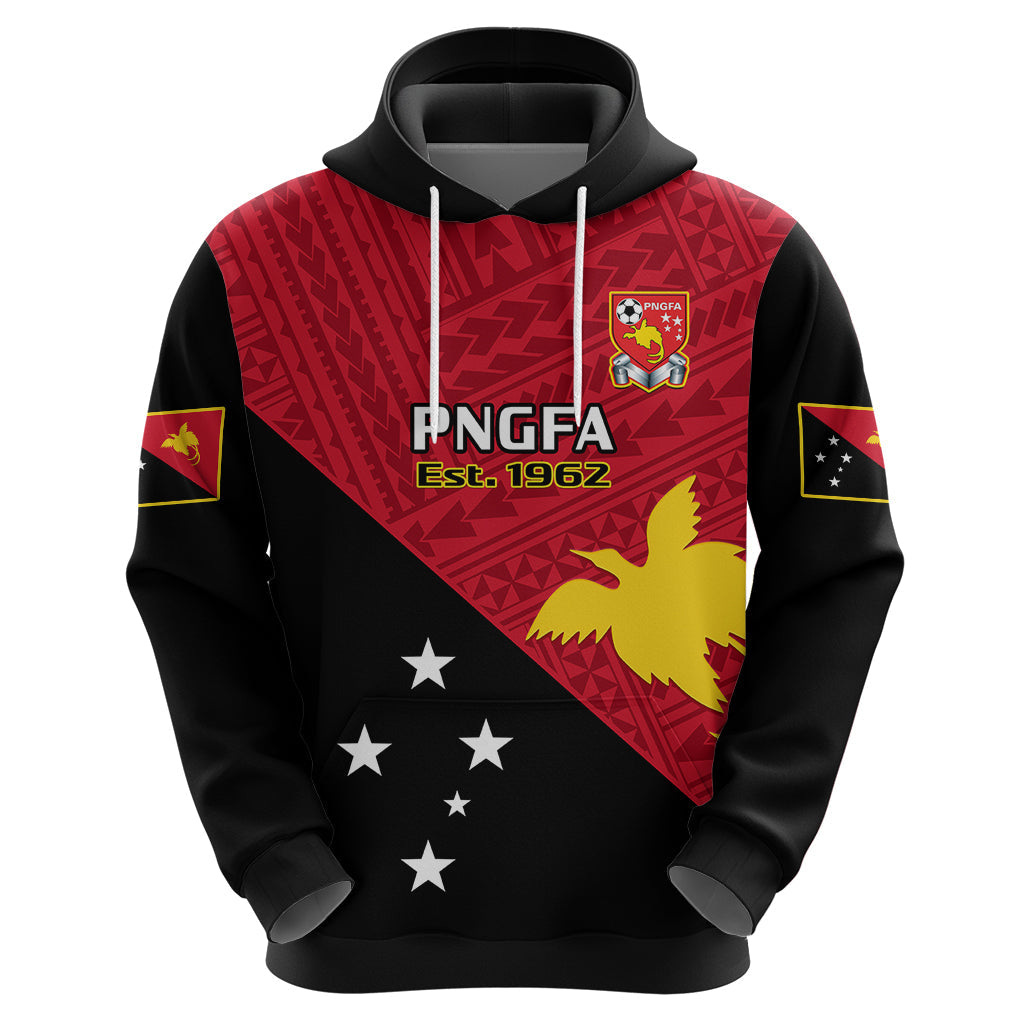 Papua New Guinea Football Hoodie Go PNG Polynesian Pattern Sporty Style LT14