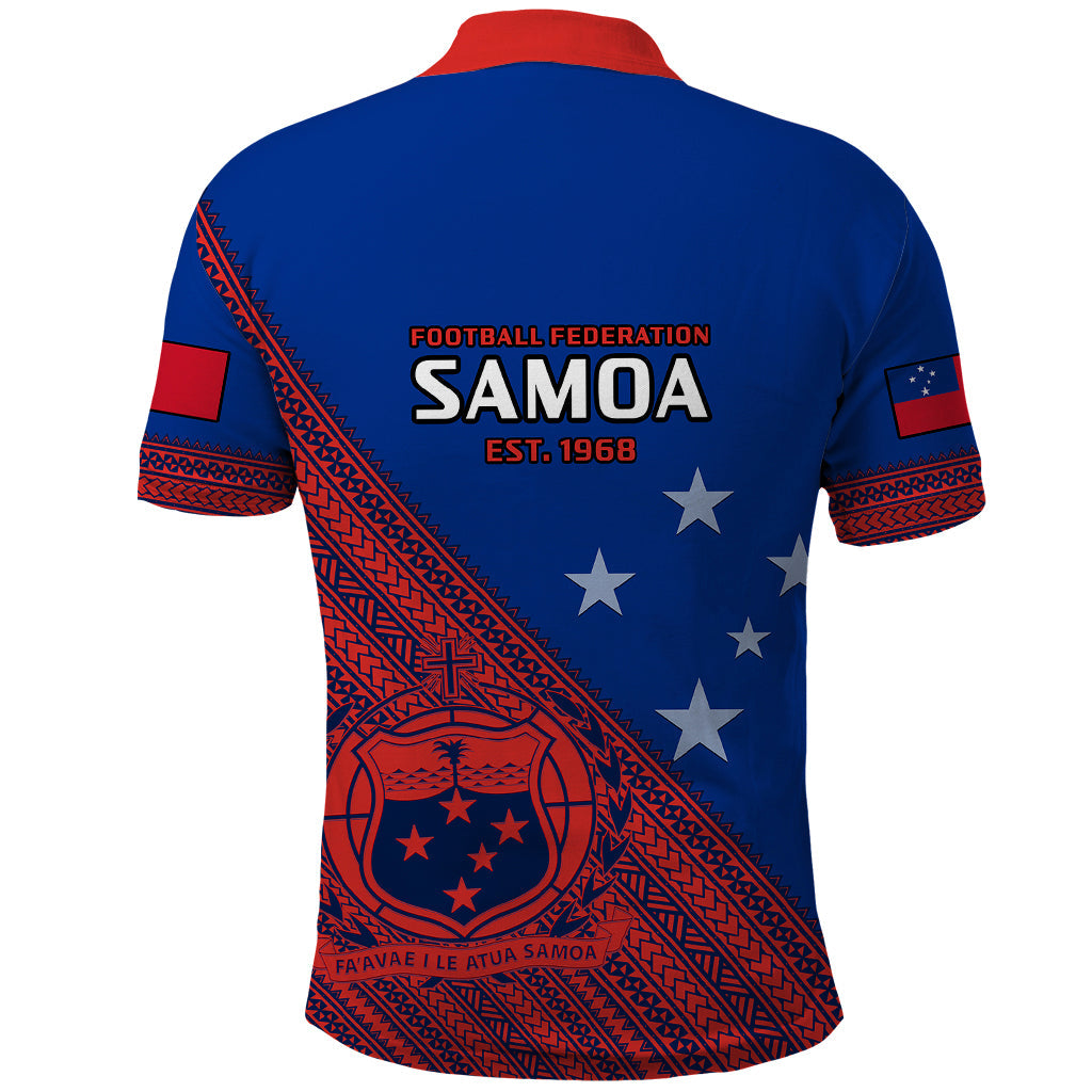 Samoa Football Polo Shirt Samoan Coat Of Arm Polynesian Sporty Style LT14