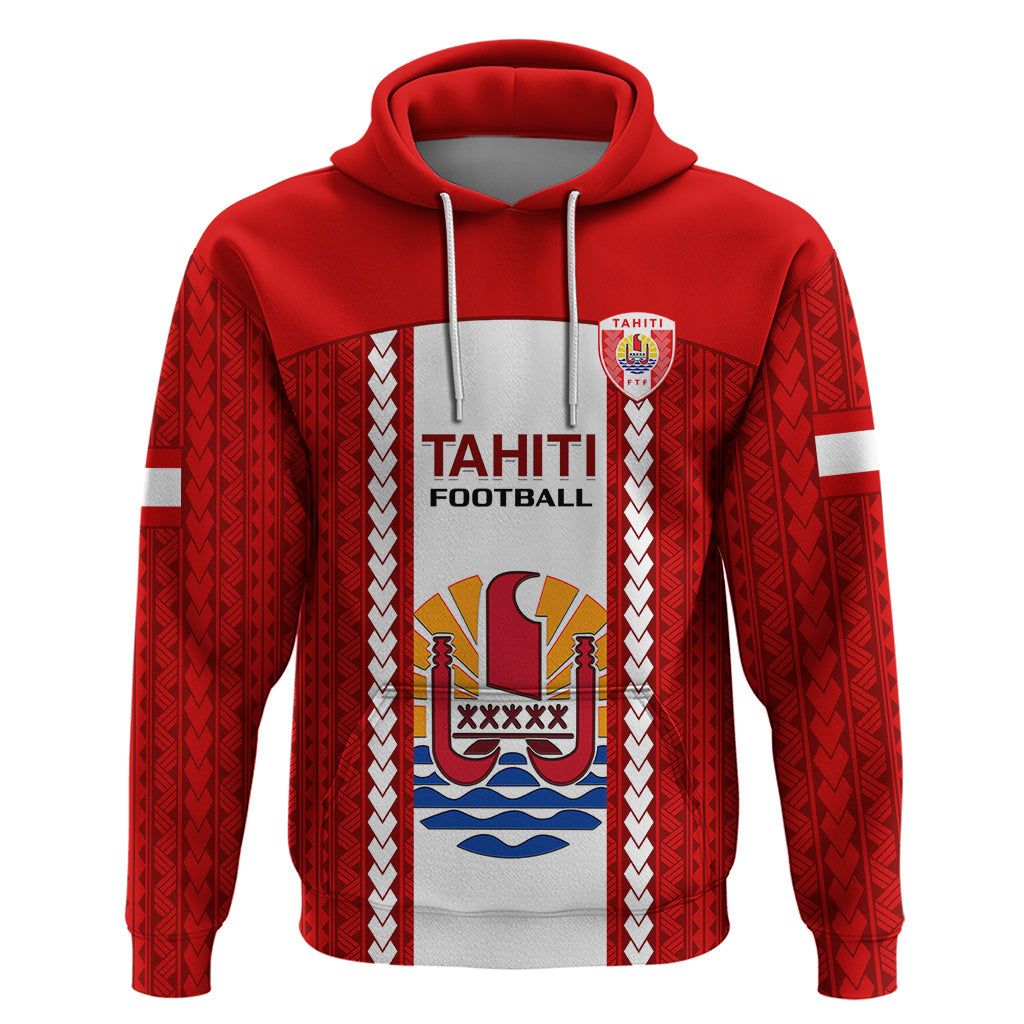 Tahitian Football Hoodie Tahiti Coat Of Arm Polynesian Sporty Style LT14