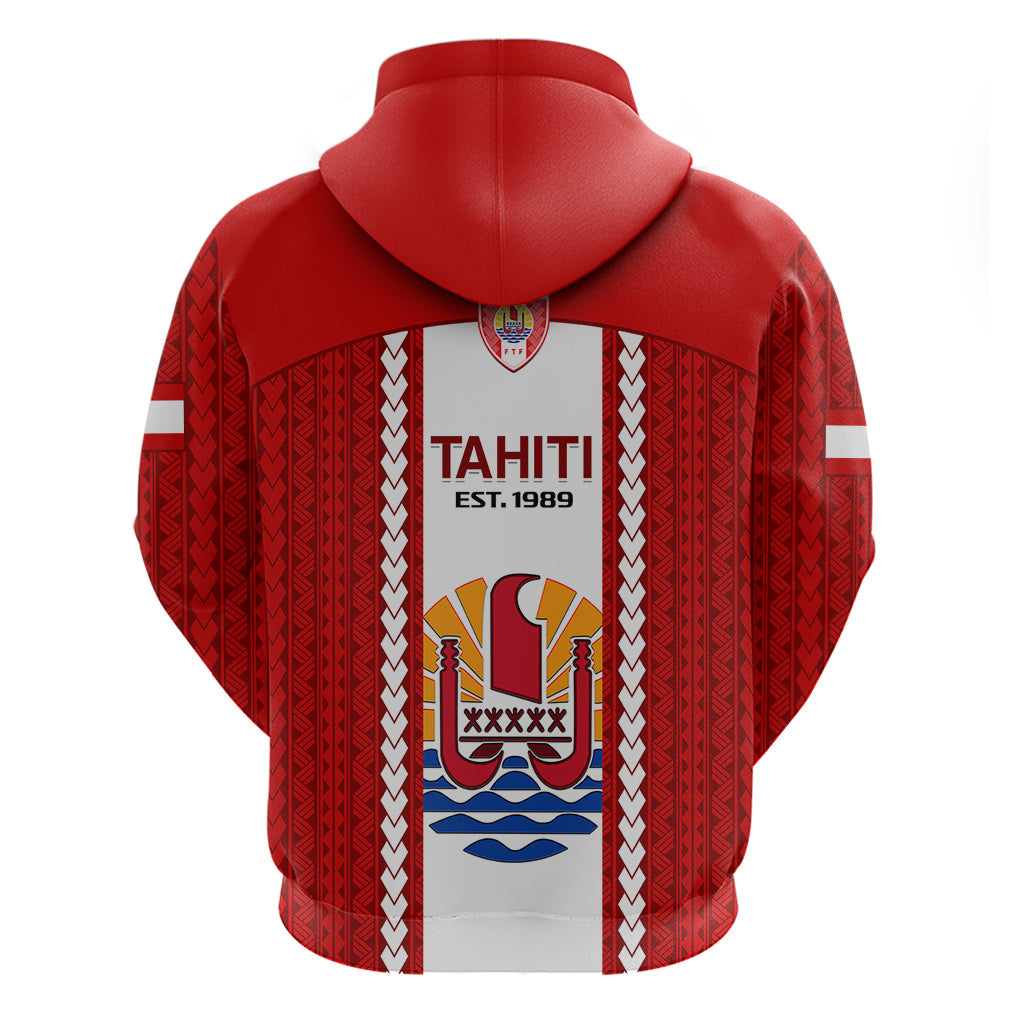 Tahitian Football Hoodie Tahiti Coat Of Arm Polynesian Sporty Style LT14
