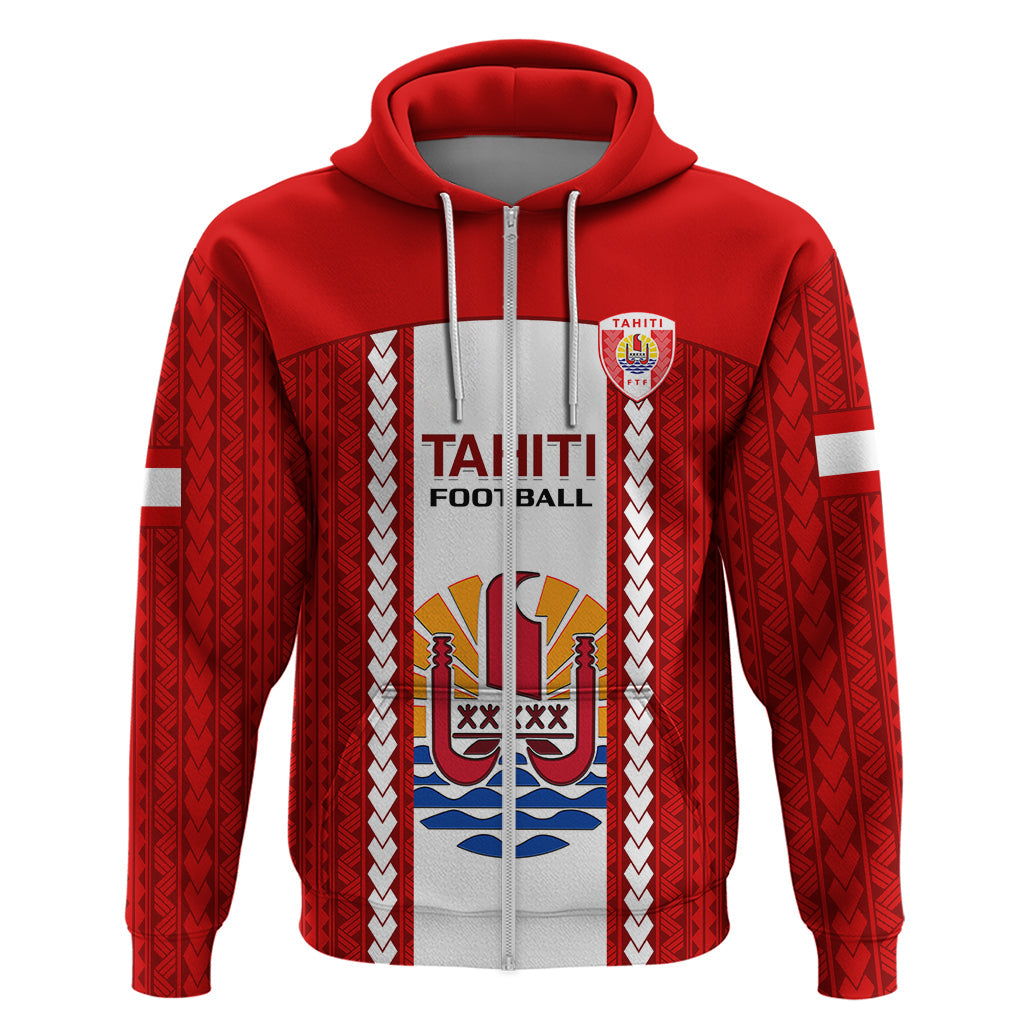 Tahitian Football Hoodie Tahiti Coat Of Arm Polynesian Sporty Style LT14