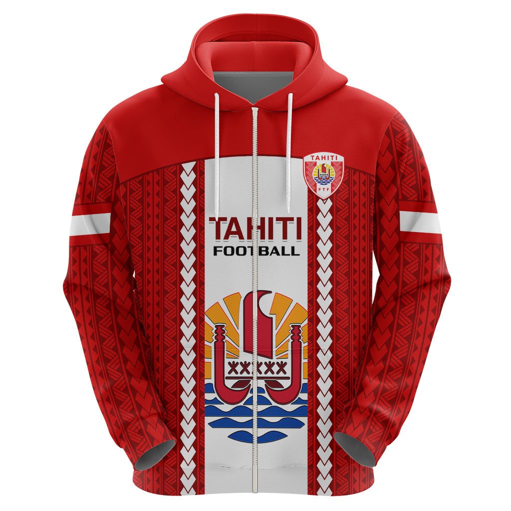 Tahitian Football Hoodie Tahiti Coat Of Arm Polynesian Sporty Style LT14