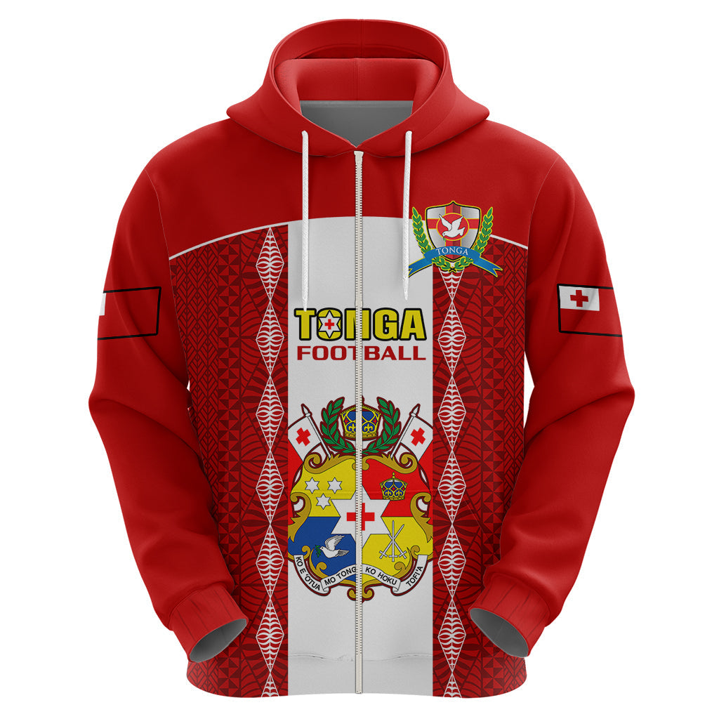 Tonga Football Hoodie Tongan Ngatu Pattern Sporty Style LT14