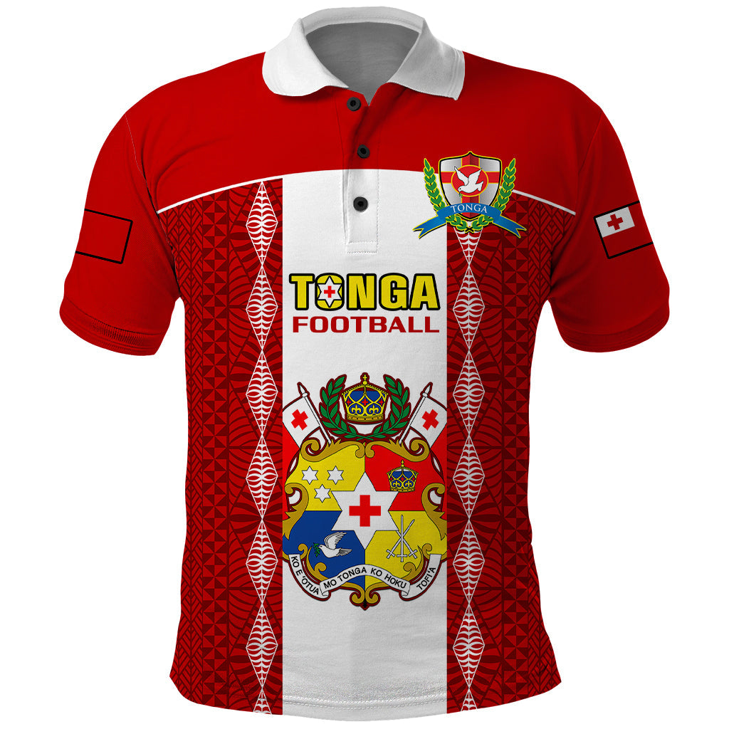 Tonga Football Polo Shirt Tongan Ngatu Pattern Sporty Style LT14