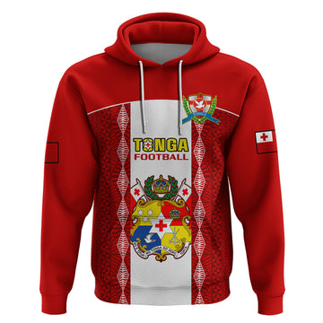 Personalised Tonga Football Hoodie Tongan Ngatu Pattern Sporty Style LT14