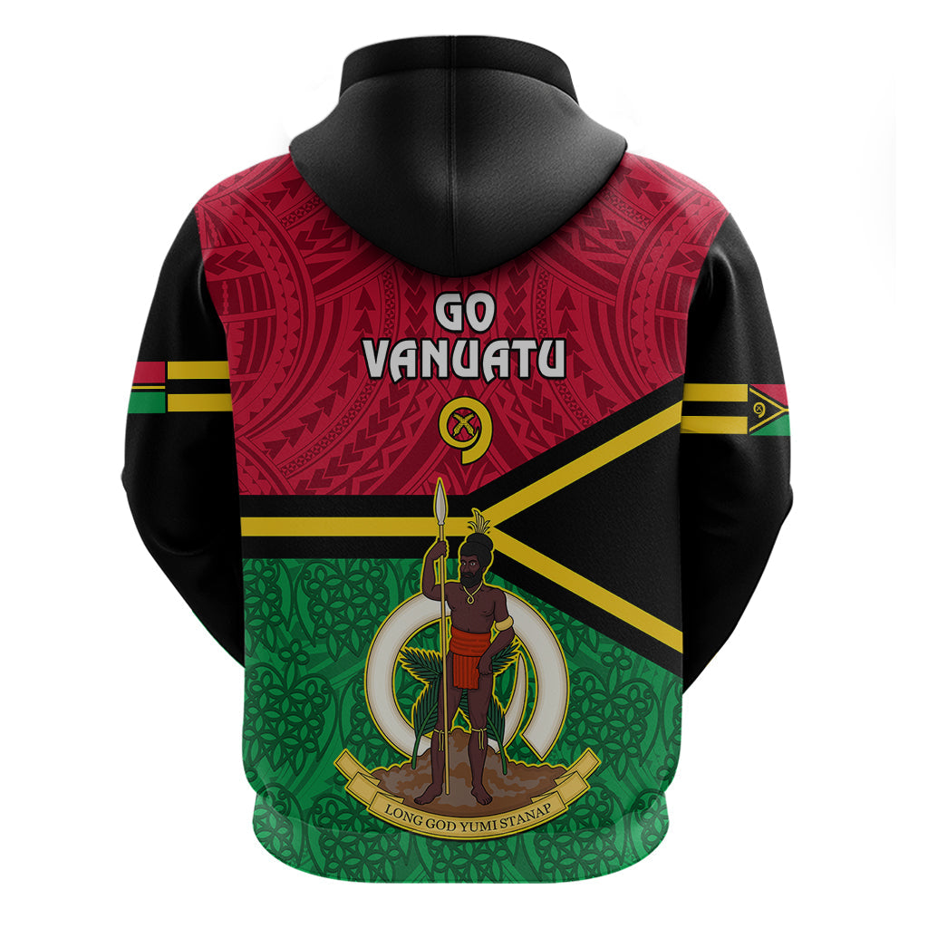 Vanuatu Football Hoodie Vanuatuan Coat Of Arm Polynesian Flag Style LT14