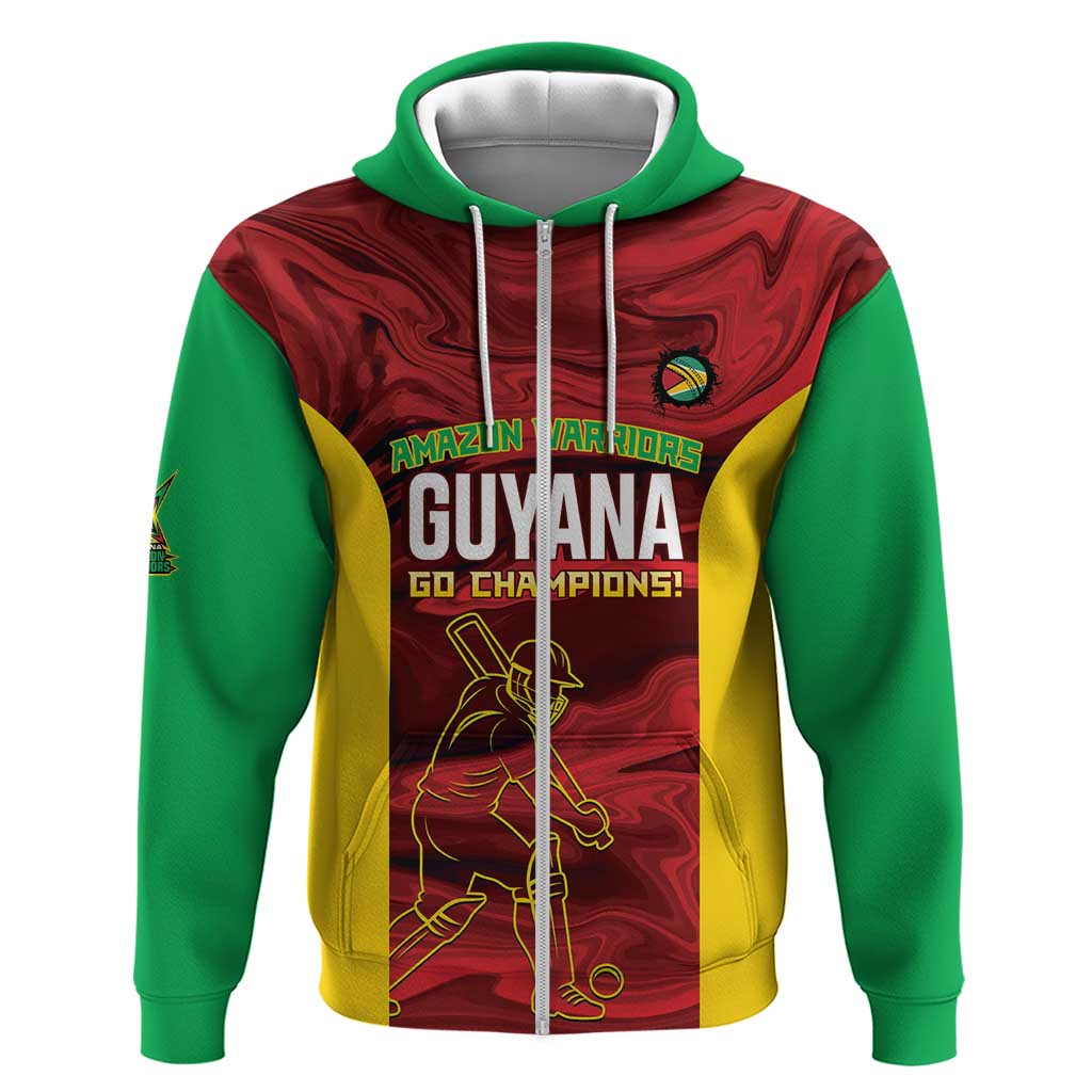 Custom Guyana Cricket Hoodie Go Amazon Warriors Marble Pattern LT14
