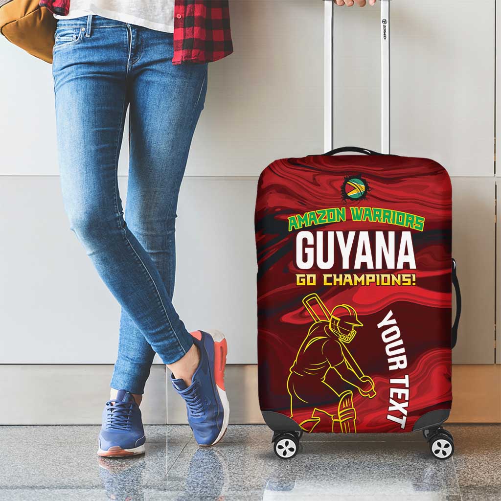 Custom Guyana Cricket Luggage Cover Go Amazon Warriors Marble Pattern LT14