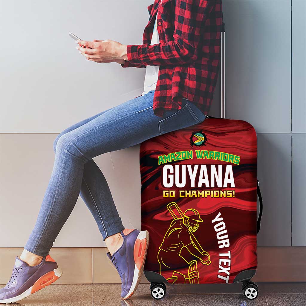 Custom Guyana Cricket Luggage Cover Go Amazon Warriors Marble Pattern LT14