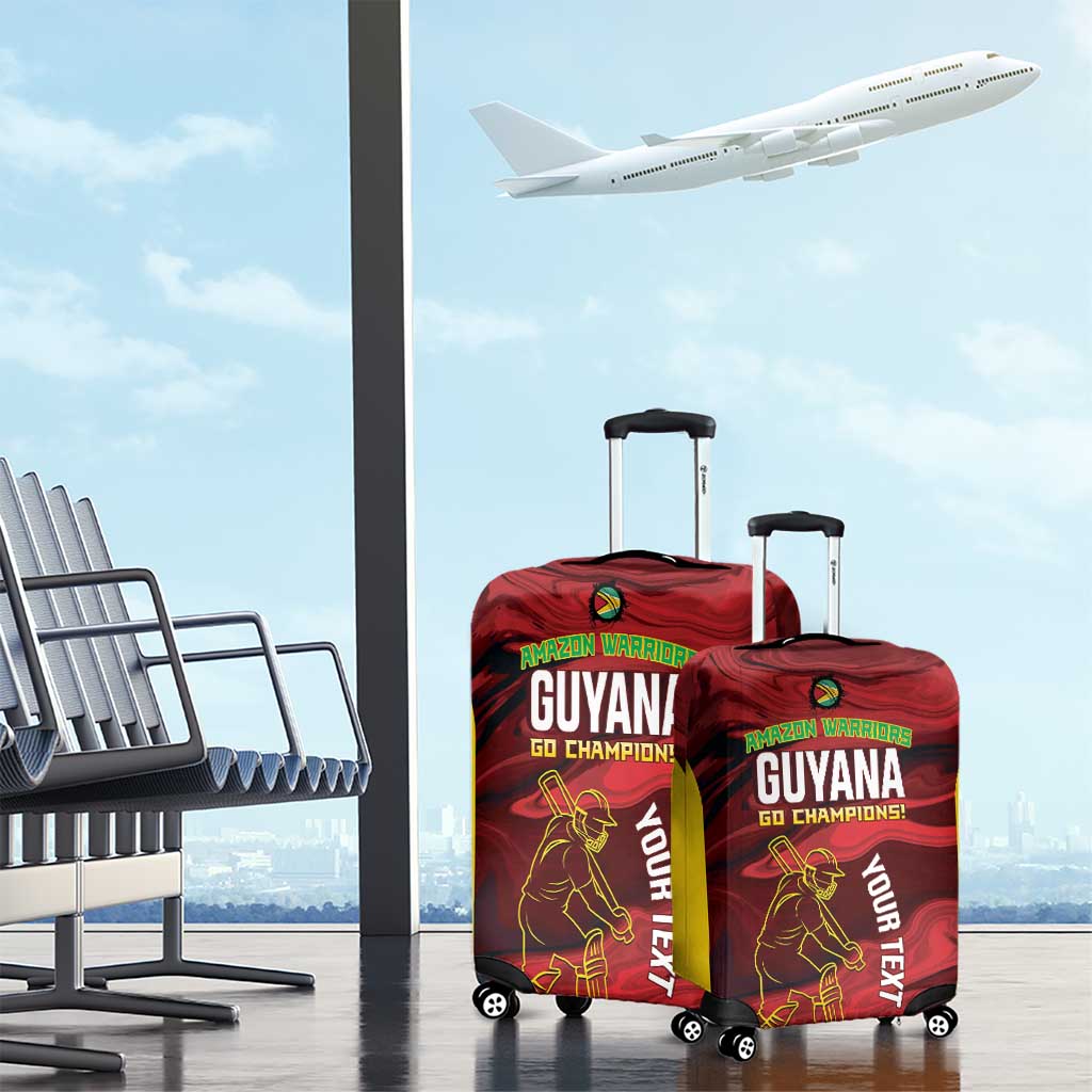 Custom Guyana Cricket Luggage Cover Go Amazon Warriors Marble Pattern LT14