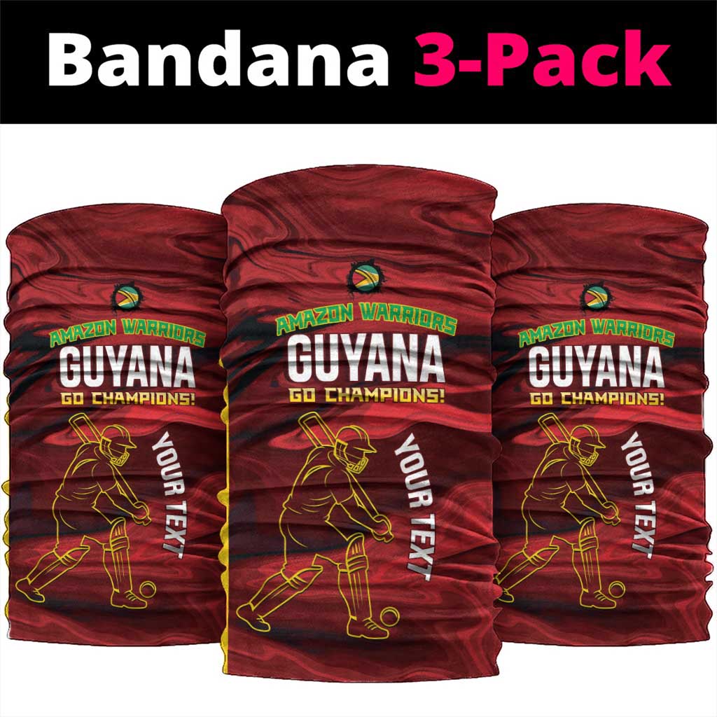 Custom Guyana Cricket Neck Gaiter Go Amazon Warriors Marble Pattern LT14
