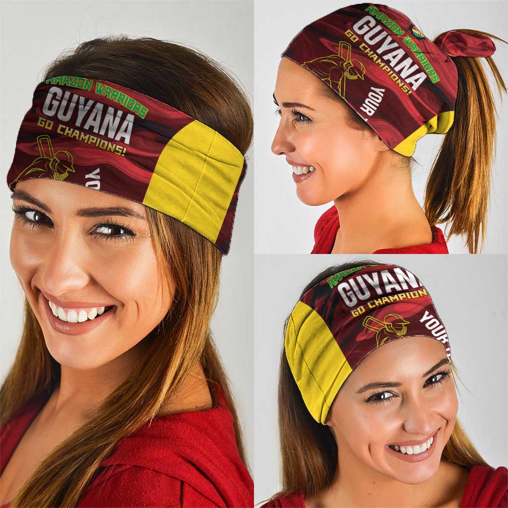 Custom Guyana Cricket Neck Gaiter Go Amazon Warriors Marble Pattern LT14