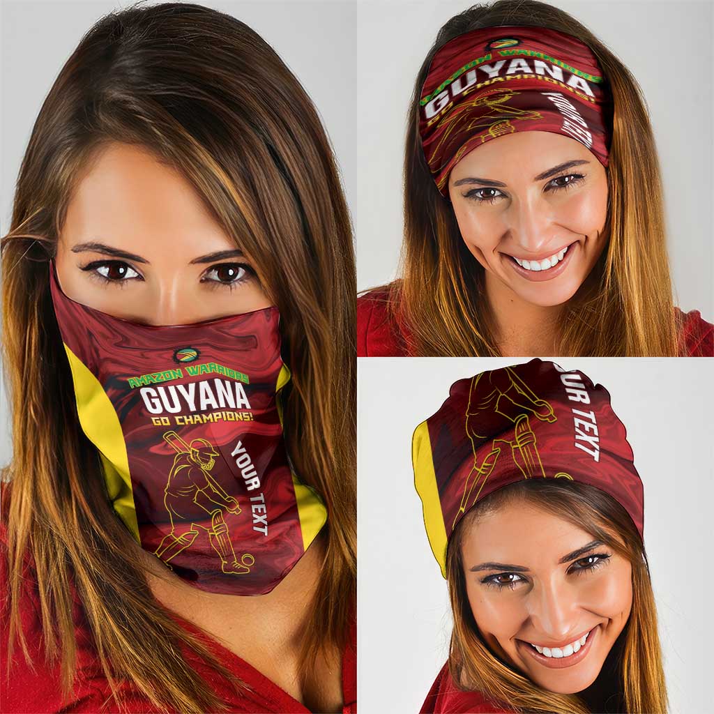 Custom Guyana Cricket Neck Gaiter Go Amazon Warriors Marble Pattern LT14