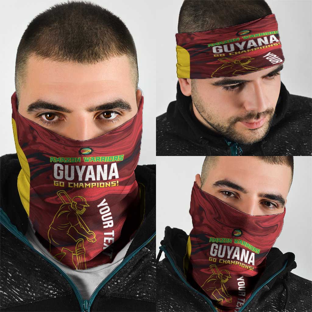 Custom Guyana Cricket Neck Gaiter Go Amazon Warriors Marble Pattern LT14