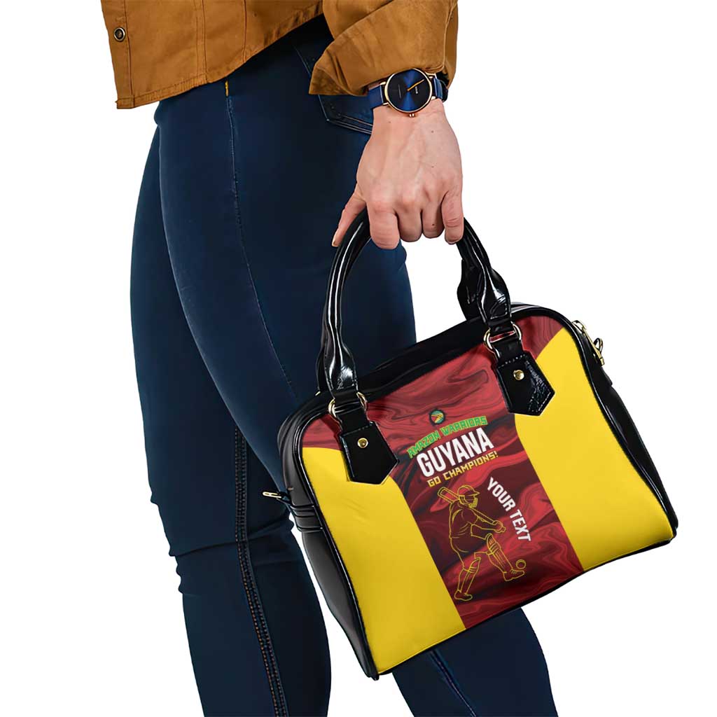 Custom Guyana Cricket Shoulder Handbag Go Amazon Warriors Marble Pattern LT14