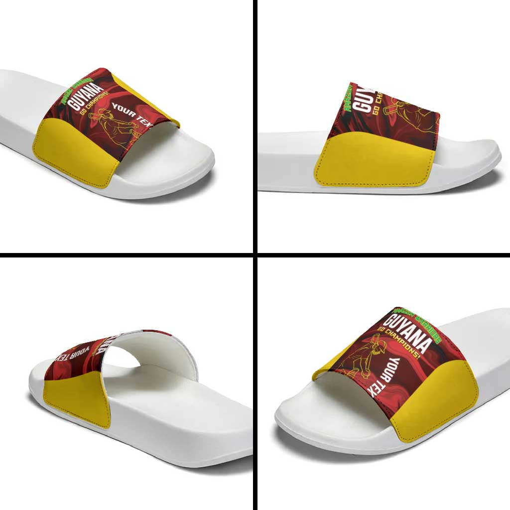 Custom Guyana Cricket Slide Sandals Go Amazon Warriors Marble Pattern LT14