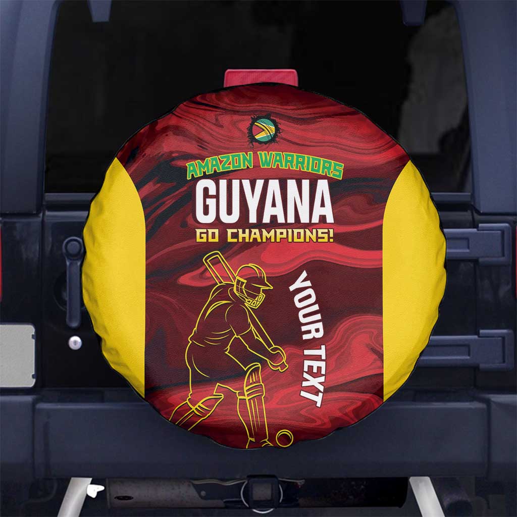 Custom Guyana Cricket Spare Tire Cover Go Amazon Warriors Marble Pattern LT14