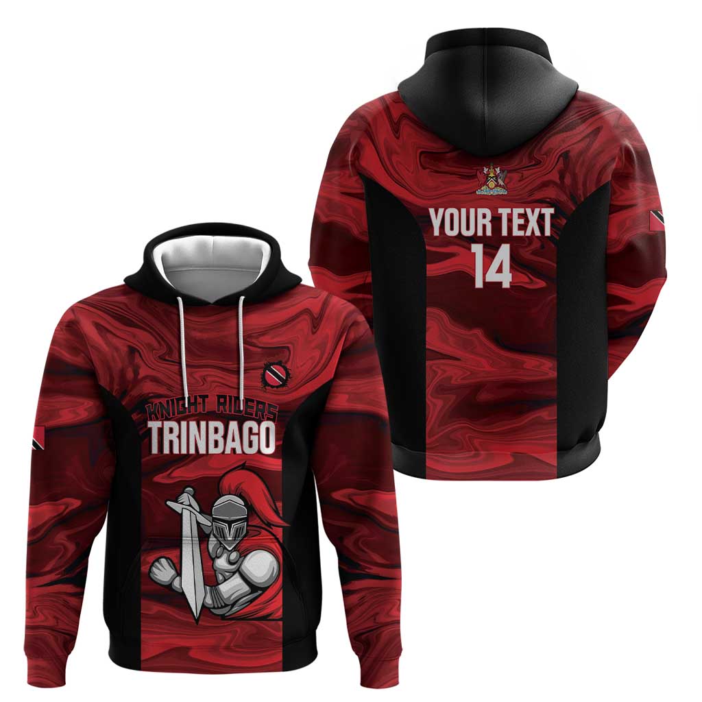 Custom Trinbago Cricket Hoodie Go Knight Riders Marble Pattern LT14
