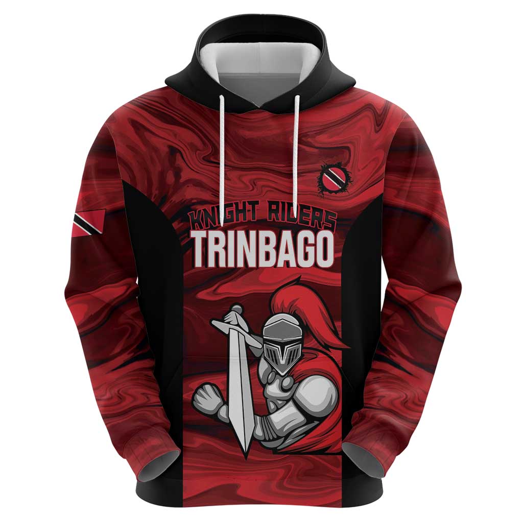 Custom Trinbago Cricket Hoodie Go Knight Riders Marble Pattern LT14