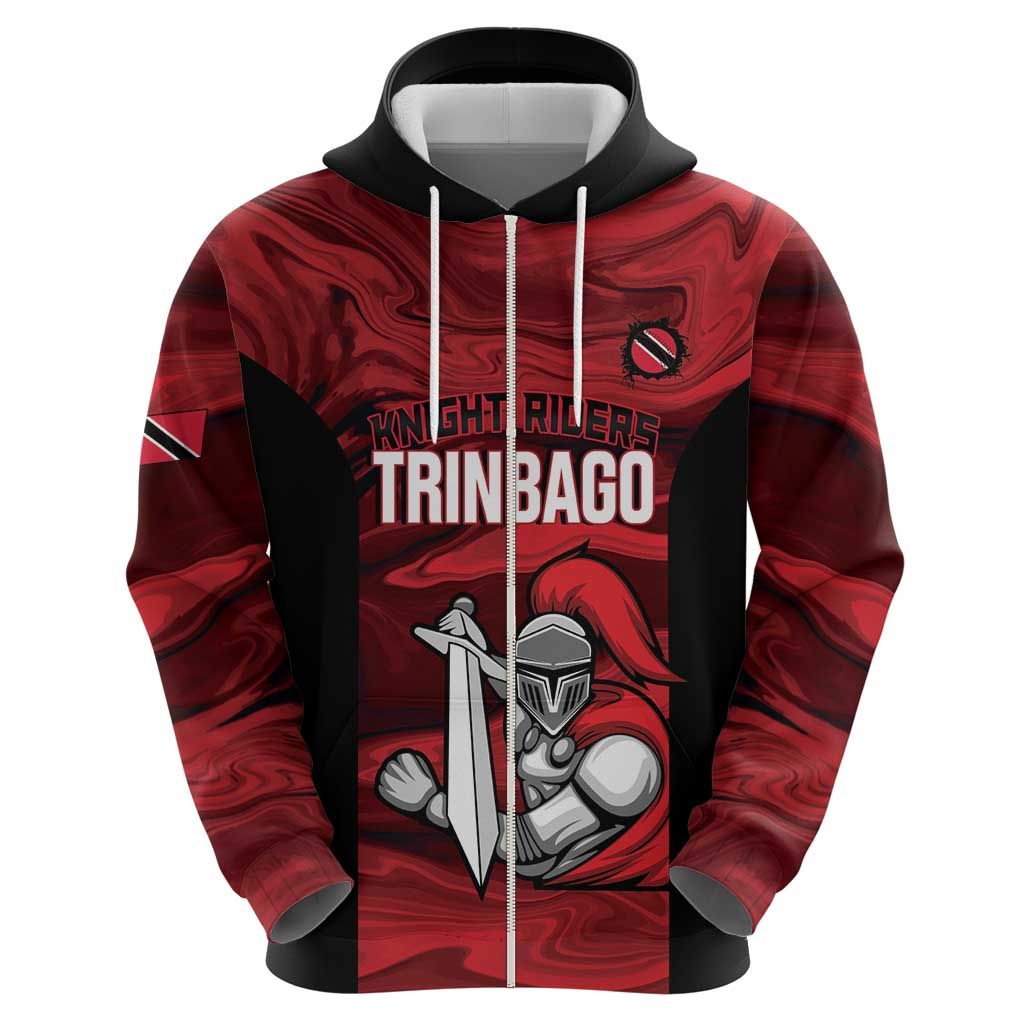 Custom Trinbago Cricket Hoodie Go Knight Riders Marble Pattern LT14