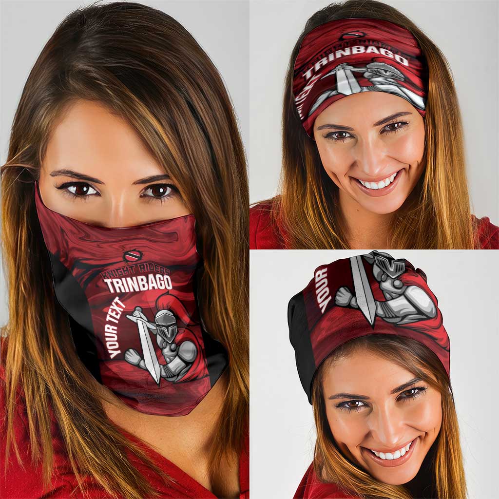 Custom Trinbago Cricket Neck Gaiter Go Knight Riders Marble Pattern LT14