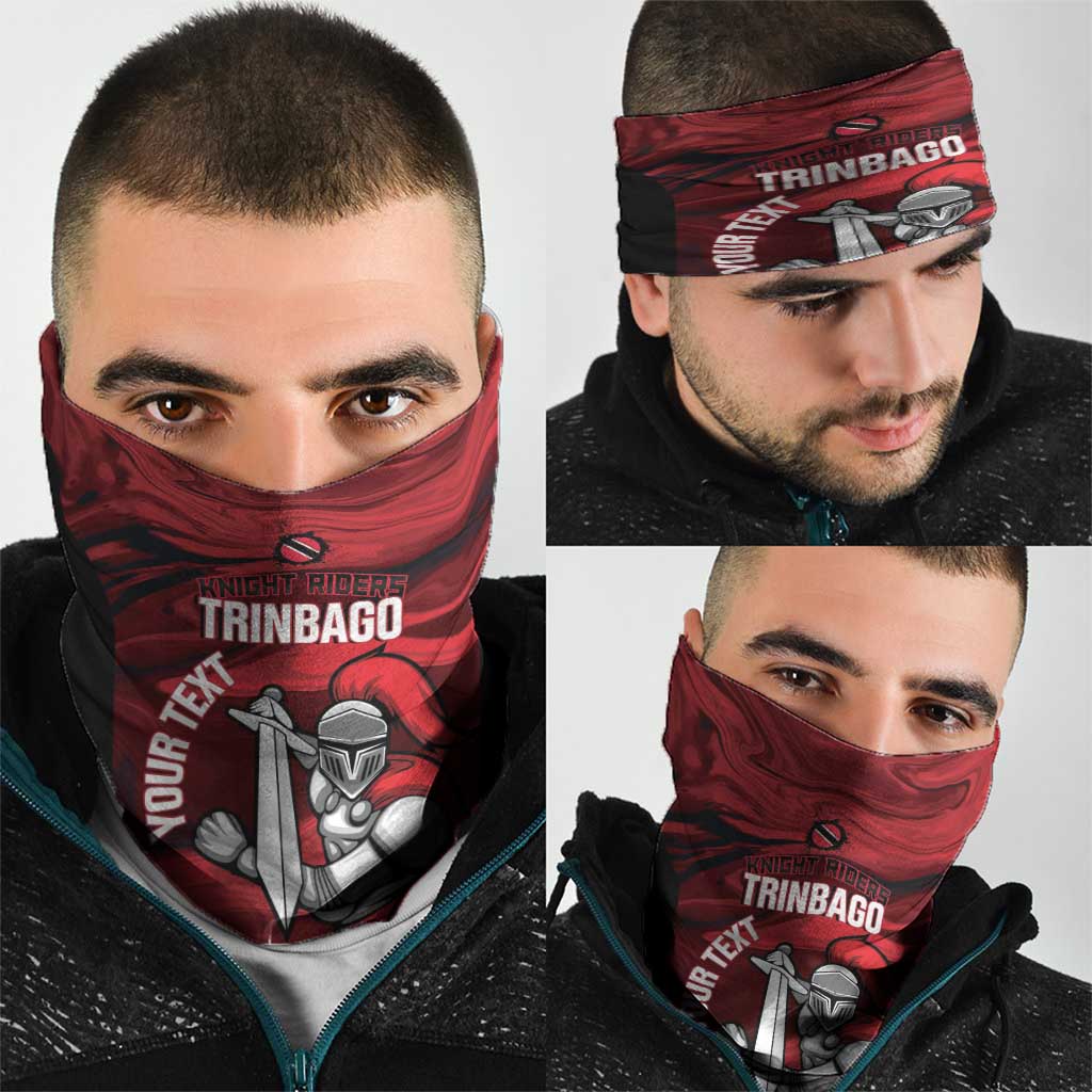 Custom Trinbago Cricket Neck Gaiter Go Knight Riders Marble Pattern LT14