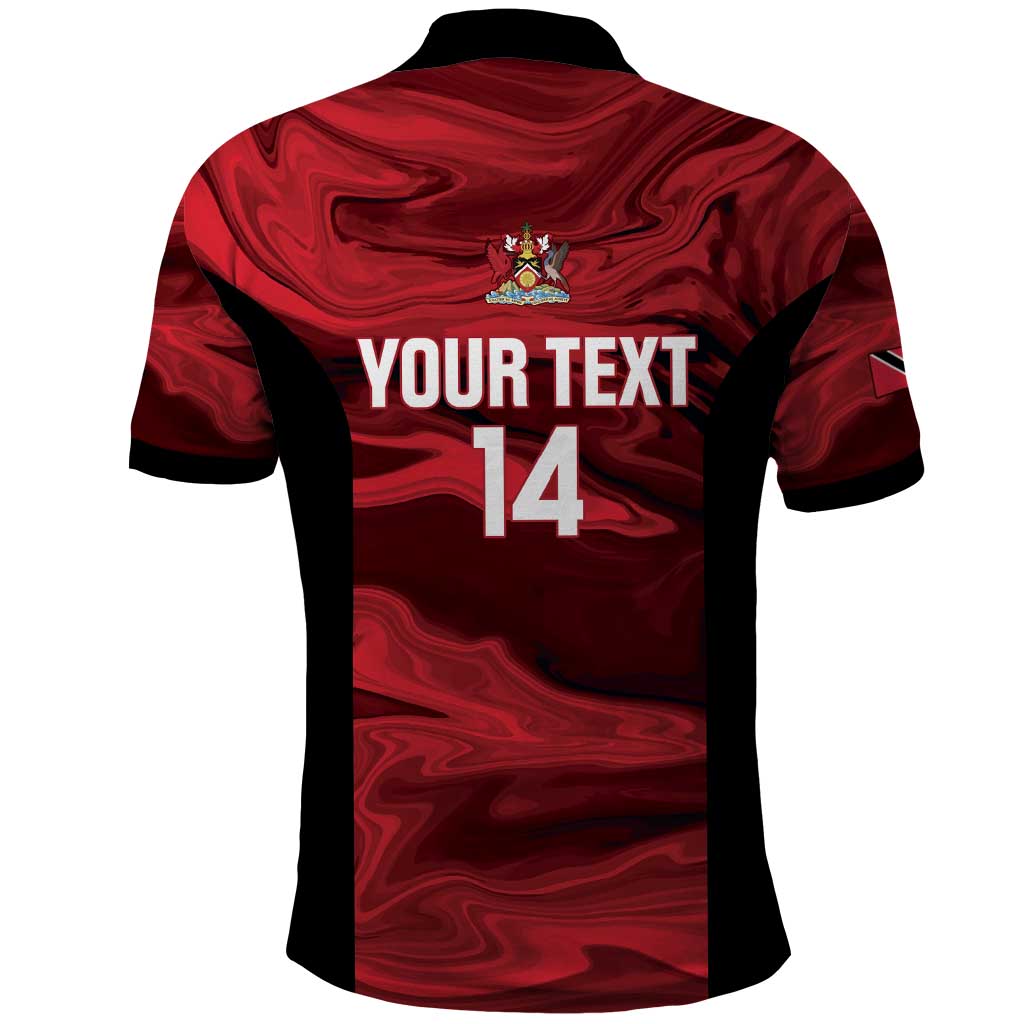Custom Trinbago Cricket Polo Shirt Go Knight Riders Marble Pattern LT14