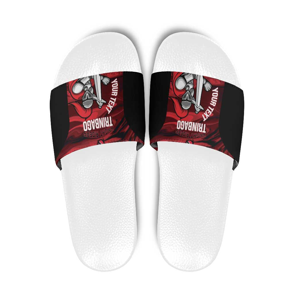 Custom Trinbago Cricket Slide Sandals Go Knight Riders Marble Pattern LT14