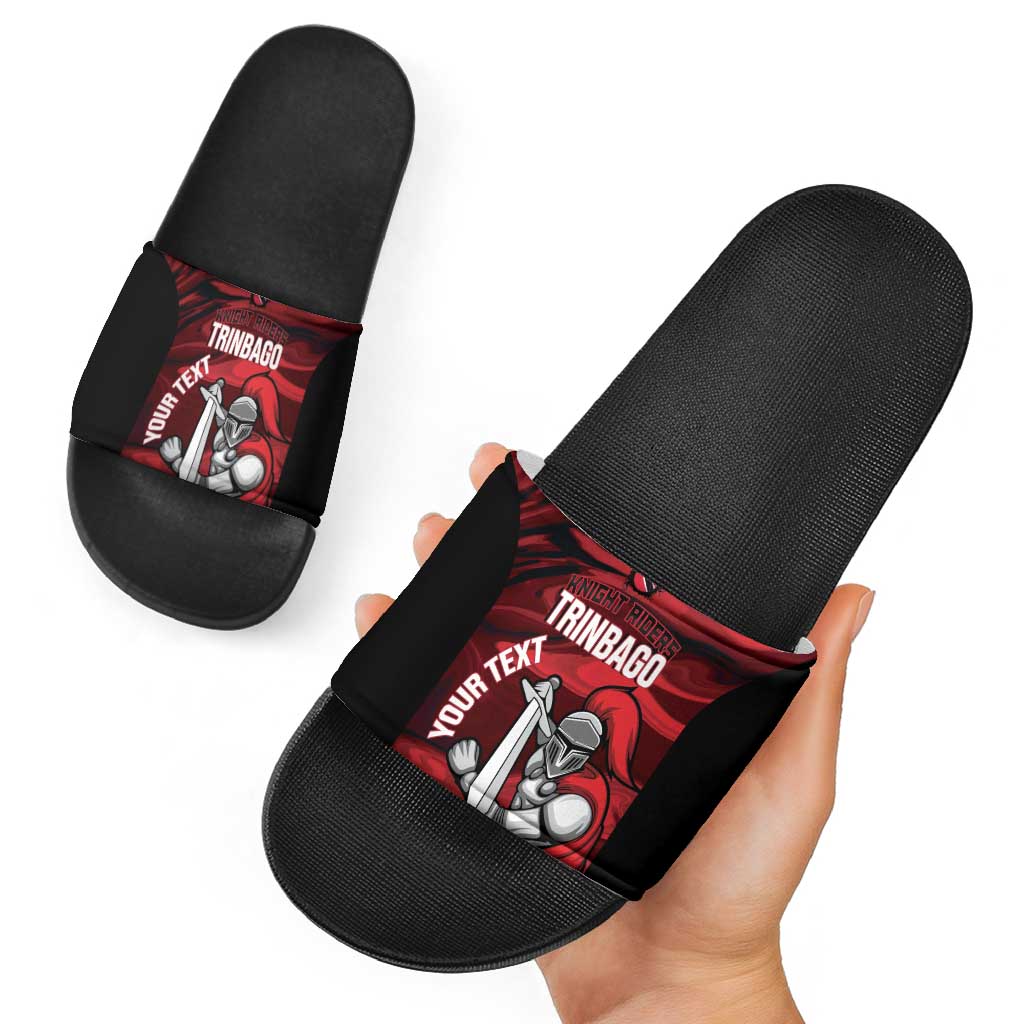 Custom Trinbago Cricket Slide Sandals Go Knight Riders Marble Pattern LT14