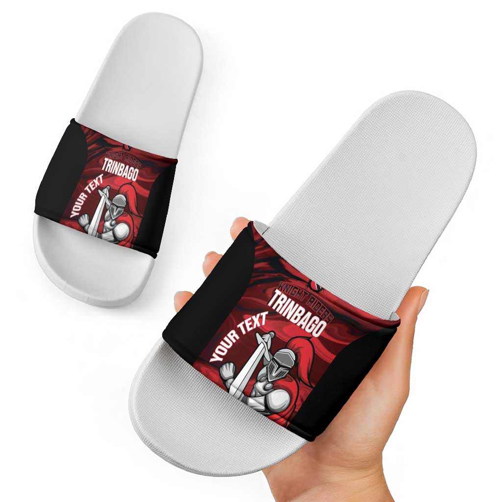 Custom Trinbago Cricket Slide Sandals Go Knight Riders Marble Pattern LT14