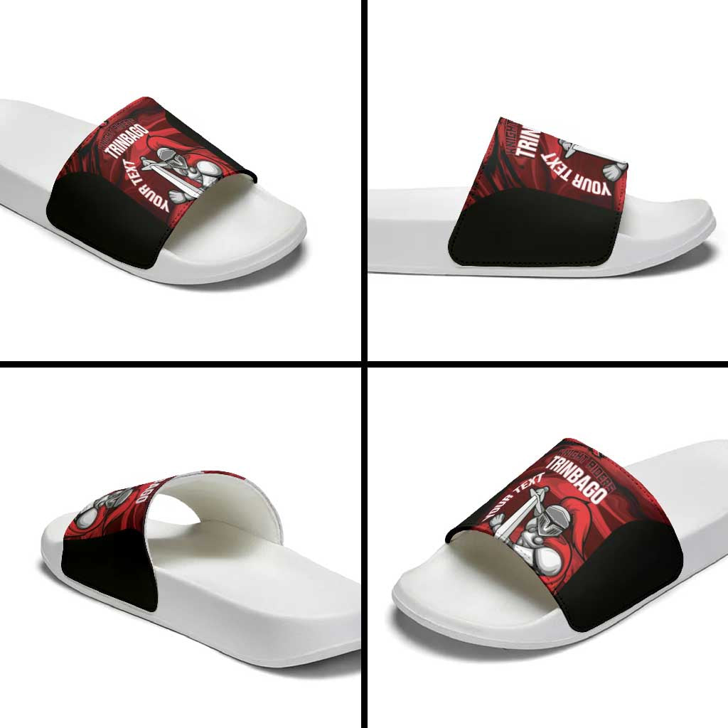 Custom Trinbago Cricket Slide Sandals Go Knight Riders Marble Pattern LT14