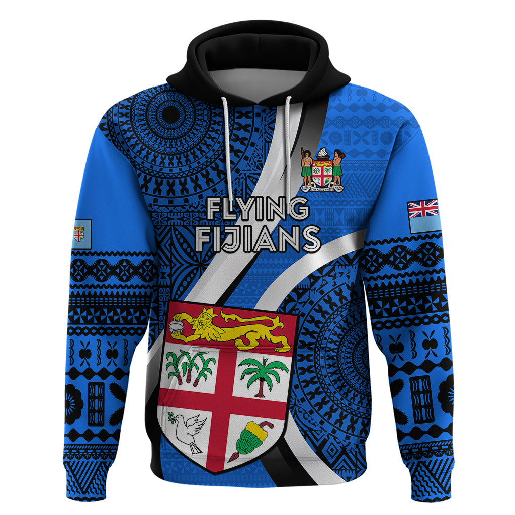 Fiji Rugby Hoodie World Cup 2023 Go Champions Fijian Tapa Blue Version LT14